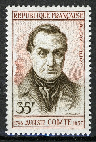 France 1957 auguste comte - france, 1957,